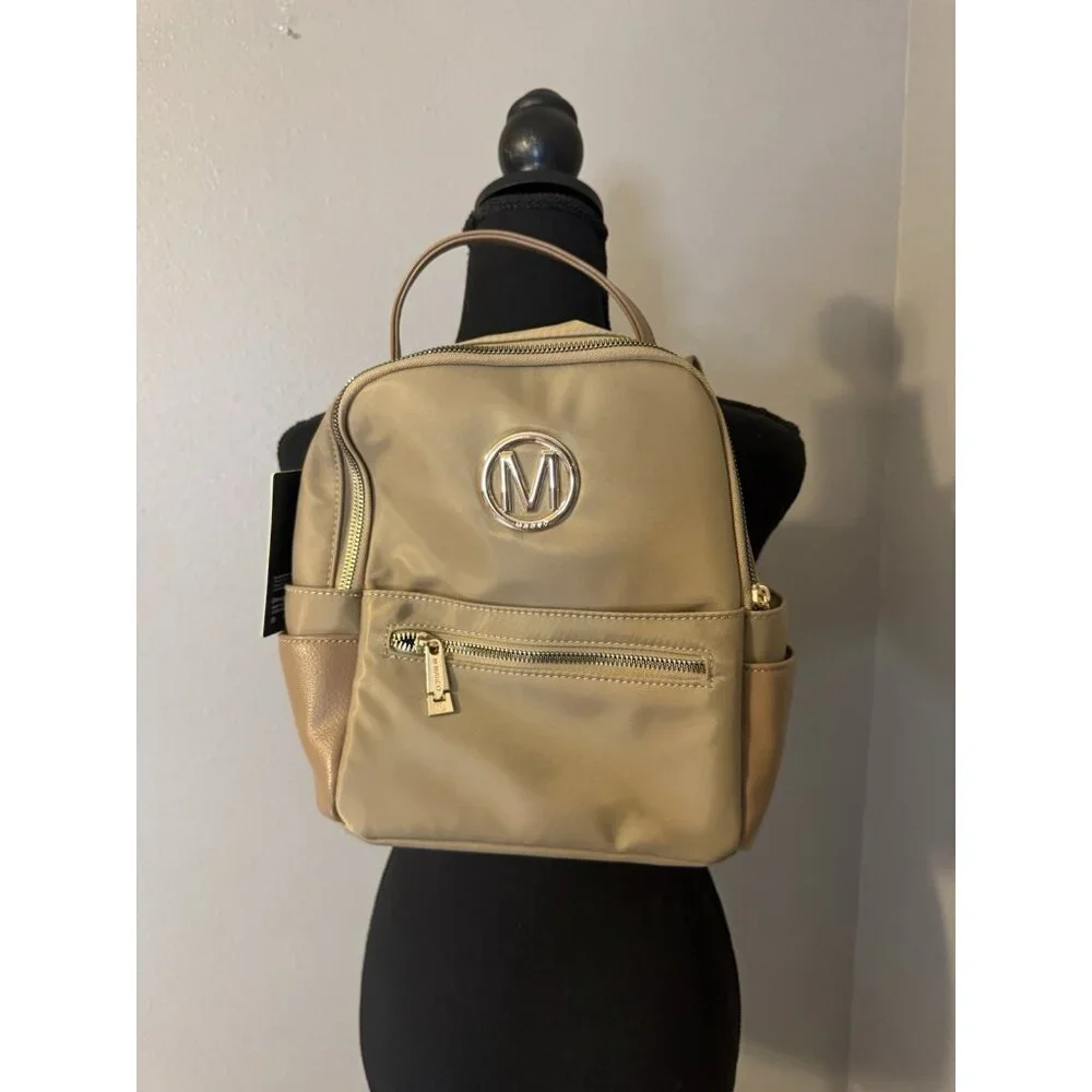 M MARCO MKP Collection Mini Backpack Purse for Ladies XL-M-8110-BG Beige NEW